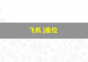 飞机 j座位